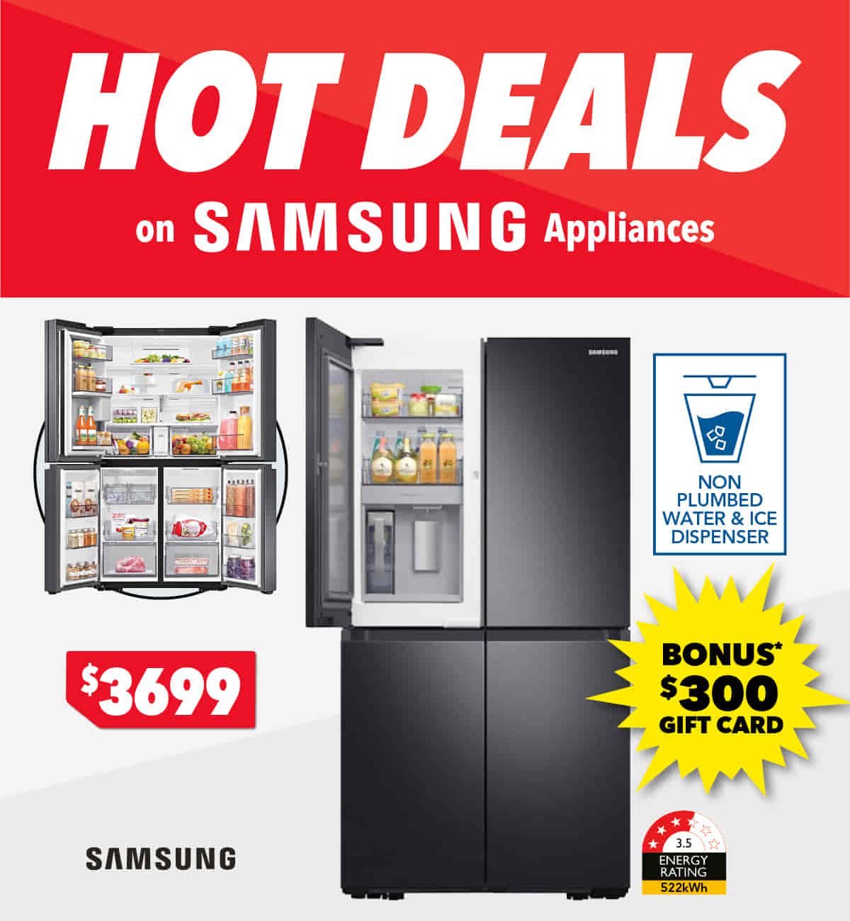 Top Buys on Samsung Home Appliances Fridges & Laundry Limited Time