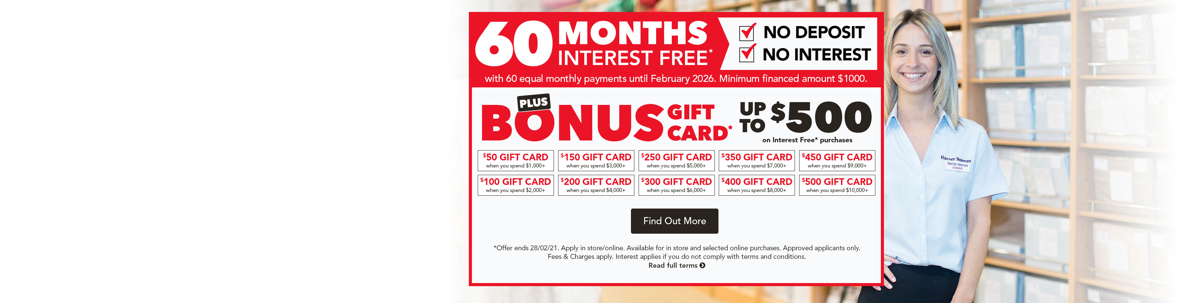 60 Months Interest Free