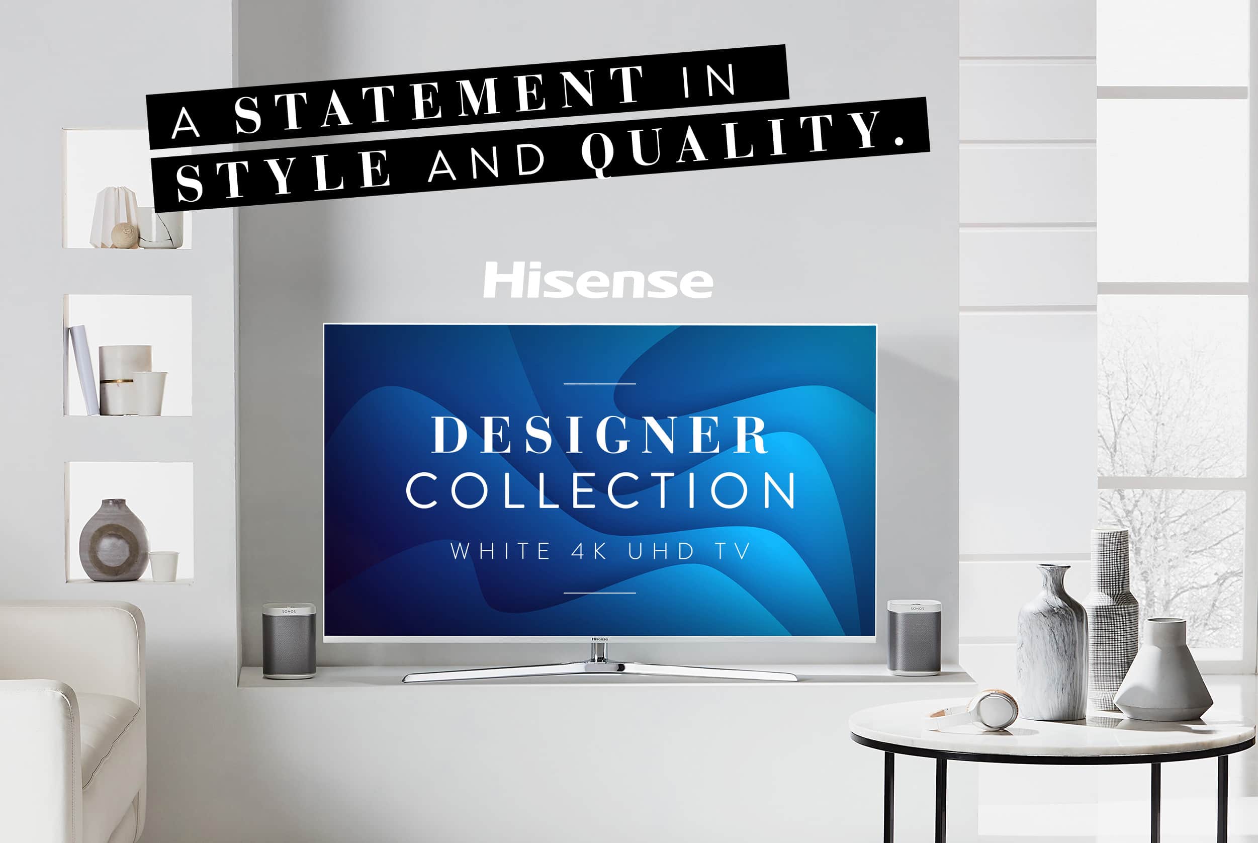 Hisense Designer Collection - White 4k UHD TV