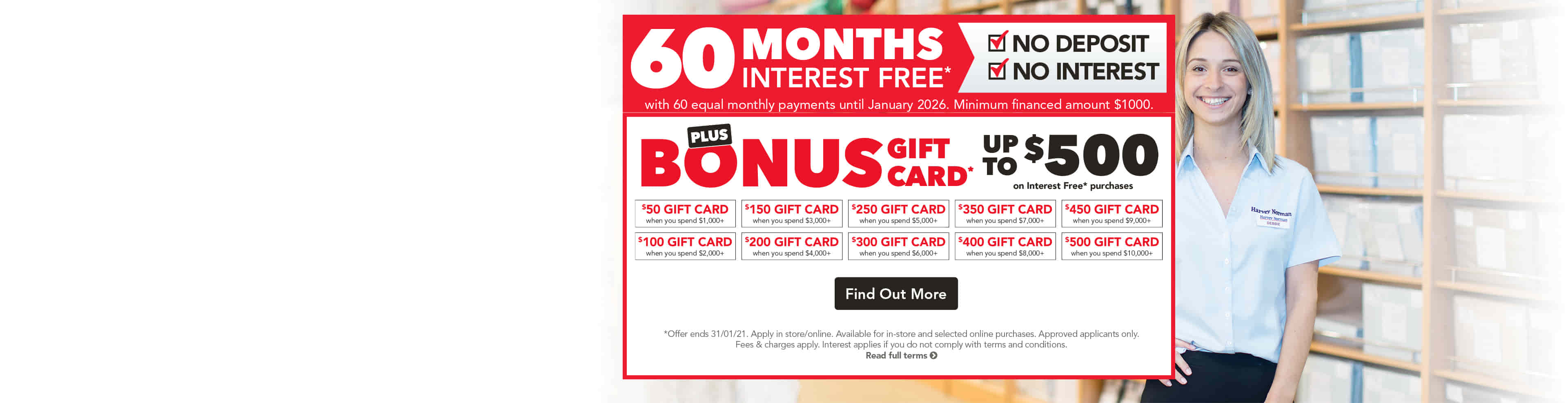60 Months Interest Free